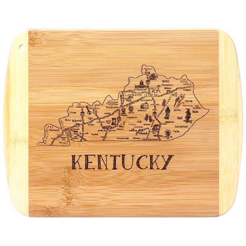 Totally Bamboo A Slice of Life Kentucky State Serving and Cutting Board  11"" x 8.75"" - Image 1